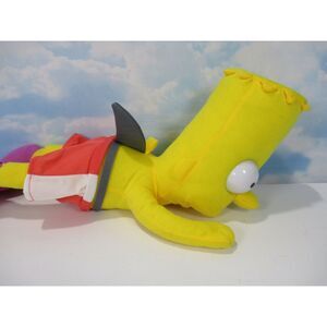 Bart Simpson Swimming Shark Fin Plush Stuffed‎ Flippers Simpsons Fast Shipping